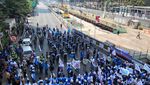 Potret Buruh Kuasai Jalan Thamrin