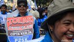 Potret Buruh Kuasai Jalan Thamrin