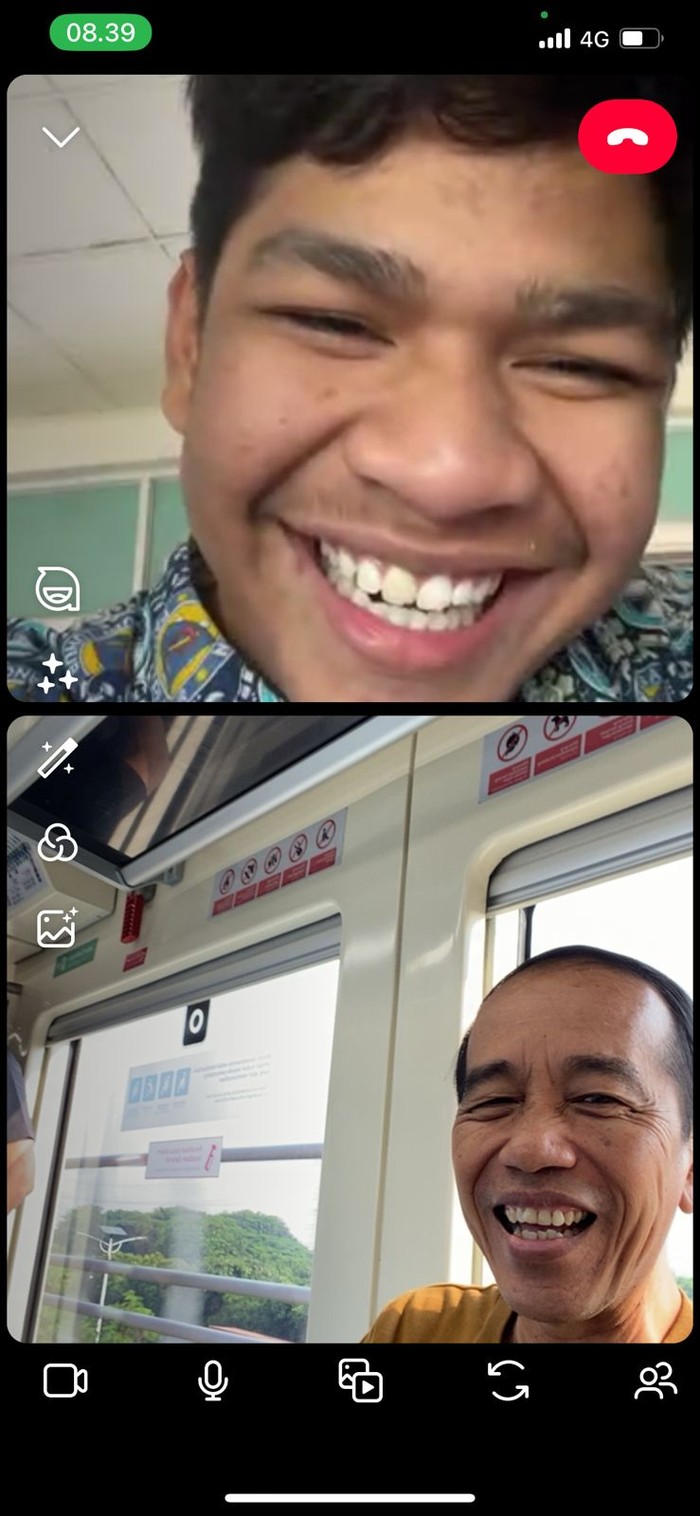Presiden Joko Widodo sempat video call dengan David Ozora.