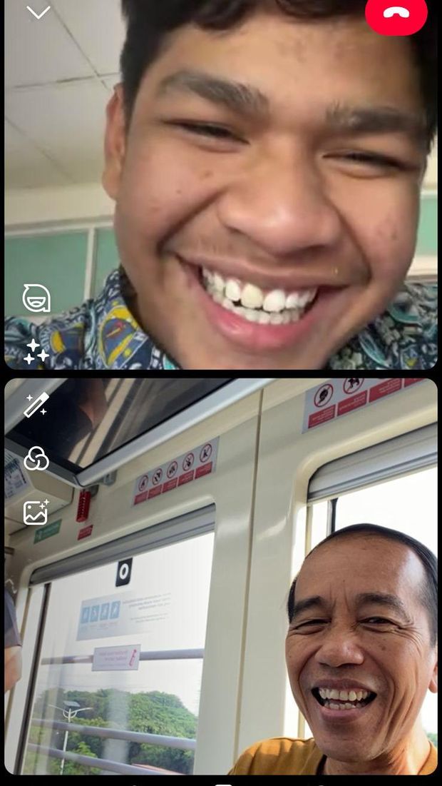 Presiden Joko Widodo sempat video call dengan David Ozora.