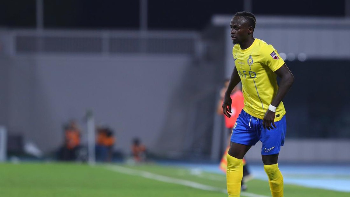 Sadio Mane di laga Al Sortha vs Al Nassr. (Foto: Twitter @AlNassr_EN)