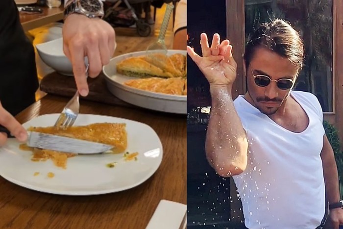 Salt Bae Sajikan Baklava dengan Gaya Unik, Netizen Sebut Lebay