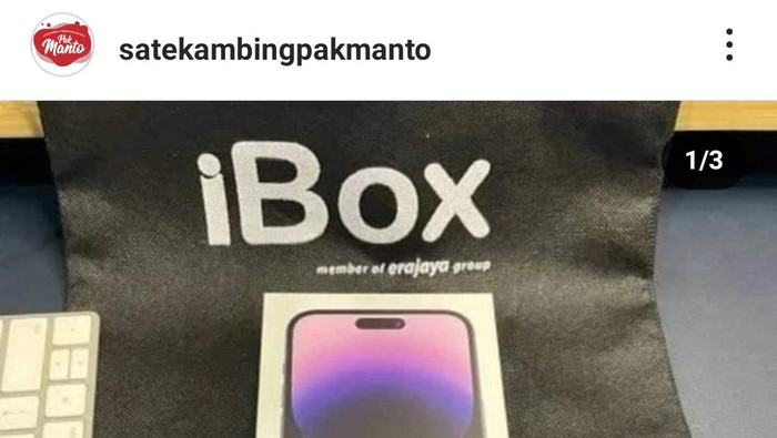 Tangkapan layar akun Instagram Pak Manto di hack.