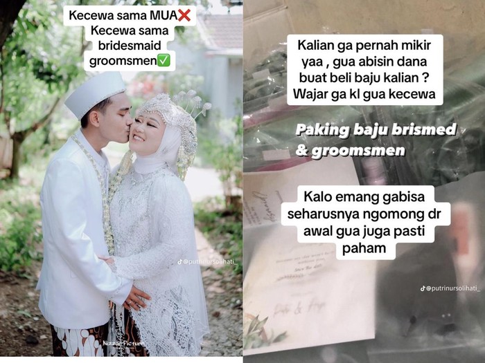 Viral curhatan pengantin wanita yang merasa kecewa karena bridesmaidnya tidak menemani di acara pernikahannya.