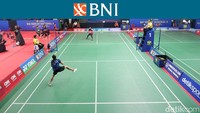 Erghya tidak mau kalah dan memberikan perlawanan alot untuk gantian merebut gim kedua dengan skor ketat 22-20. Pertarungan pun harus dituntaskan di gim ketiga. Foto: Bahtiar Rifai/detikcom