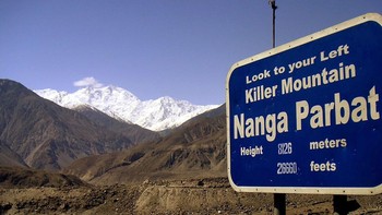 3. Nanga Parbat di Pakistan, adalah gunung tertinggi kesembilan di dunia dan ketiga paling mematikan. Dari 287 pendakian, 64 pendaki tidak selamat. Foto: Wikimedia Commons