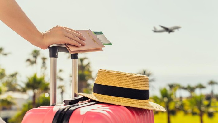Ilustrasi liburan atau traveling