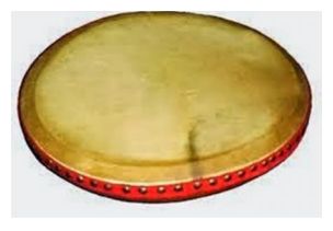Alat musik tradisional Lampung, kompang atau khaddap.