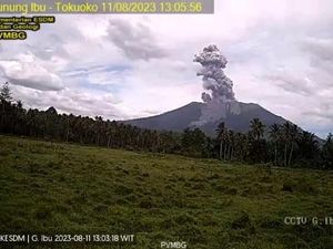 Gunung Ibu di Maluku Utara Erupsi, Semburkan Abu Vulkanik Setinggi 2 Km