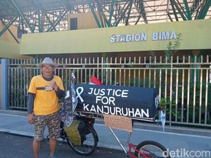 Tolak Lupa Tragedi Kanjuruhan, Midun Gowes Ratusan KM Menuju Jakarta
