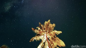 Untuk menambah detail core Milky Way digunakan Dehaze. Foto: Adi Fida Rahman/detikINET