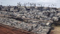 Kini kota itu telah rata dengan tanah akibat kebakaran hutan. Reuters/Marco Garcia.  