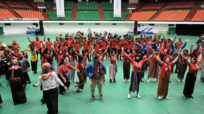 Potret Pentas Seni Kontingen Indonesia di Jambore Pramuka Dunia Korea Selatan