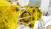 Specialists take part in preparations ahead of the launch of the lunar landing spacecraft Luna-25 mission to search for ice near the south pole of the moon, at the Vostochny Cosmodrome in the Amur region, Russia, in this handout photo published August 1, 2023. Roscosmos/Vostochny Space Centre/Handout via REUTERS ATTENTION EDITORS - THIS IMAGE HAS BEEN SUPPLIED BY A THIRD PARTY. MANDATORY CREDIT.