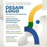 Sayembara Desain Logo Hari Jadi Kota Bandung, Berhadiah Rp 15 Juta