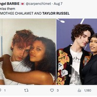 Sebelum kedekatannya dengan Harry Styles, wanita 29 tahun itu juga diisukan berpacaran dengan lawan mainnya, Timothee Chalamet. Foto: dok. Twitter