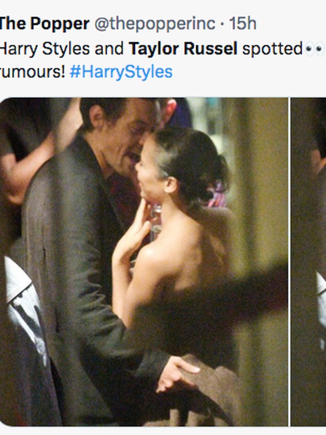 Taylor Russell dan Harry Styles kabarnya pertama kali bertemu pada bulan Juni. Saat itu keduanya tertangkap kamera bergandengan tangan. Foto: dok. Twitter