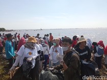 Aksi Bersih-bersih Sampah di Pantai Kesenden Cirebon