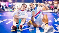 Sean Gelael/Sintya Marisca bahkan membawa KUY berbalik unggul di partai ketiga, dalam lajunya meraih kemenangan 4-1 atas the Good Vellas. Foto: Dok. KUY Media