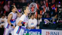 Caitlin/Rangga yang tampil kompak juga akhirnya kewalahan. Foto: BNI Media Clash 3.0