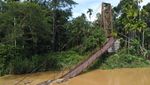 Potret Jembatan Gantung Ambruk di Aceh, Warga Harus Berputar Jauh
