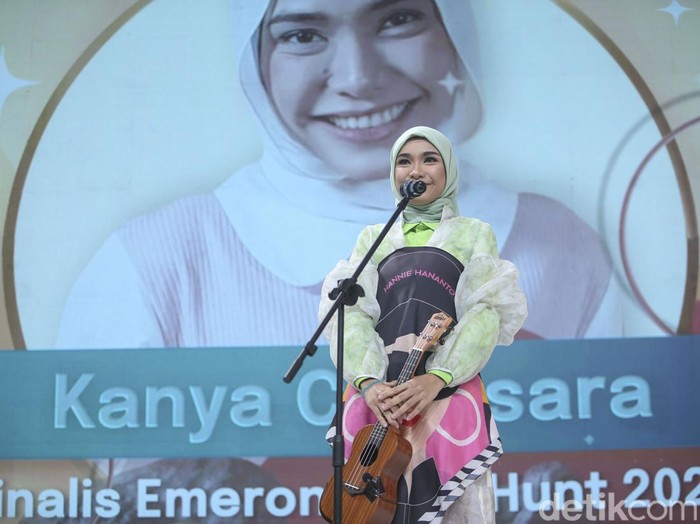 Foto Kanya Cittarasa saat audisi Emeron Hijab Hunt 2023.