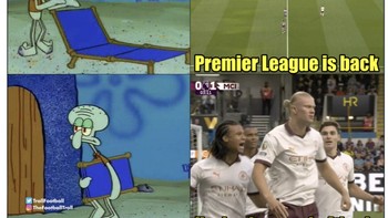 Duel Burnley vs Man City digelar di Stadion Turf Moor semalam, Haaland langsung mengejutkan publik tuan rumah usai mencetak gol cepat di menit keempat. Foto: Twitter