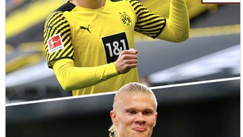 Cetak 100 gol dalam waktu singkat, memang monster Haaland. Foto: Twitter