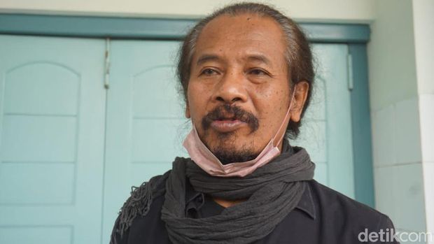 Pelukis Nasirun di RS Panti Rapih Jogja, Sabtu (12/8/2023). Ia mengenang sosok Djoko Pekik.