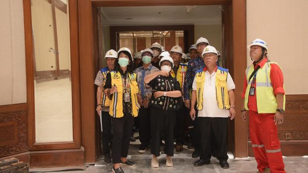 Renovasi Jakarta Convention Center (JCC) dalam mendukung Konferensi Tingkat Tinggi (KTT) Ke-43 ASEAN sedang berlangsung.