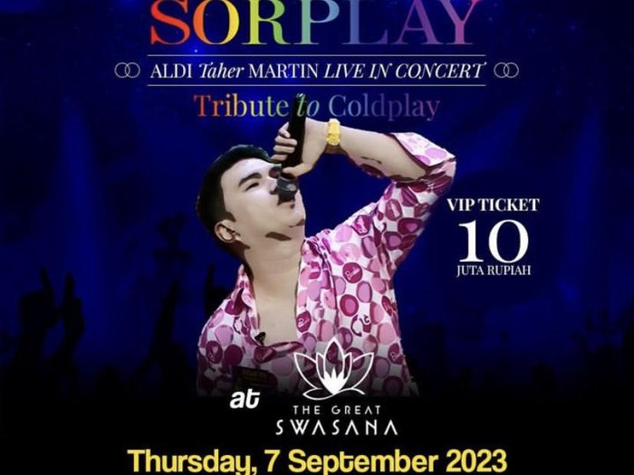 Aldi Taher akan menggelar konser bertajuk SORPLAY di Medan