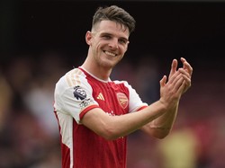 2. Declan Rice. Dari West Ham ke Arsenal dengan transfer 100 juta paun (Rp 1,95 triliun) plus potensi tambahan 5 juta paun (Rp 97 miliar). Foto: AP/Kirsty Wigglesworth