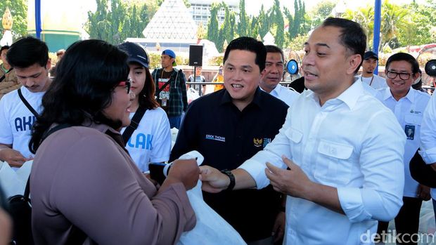 Erick Thohir gelar pasar murah Surabaya