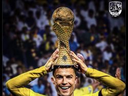 Meme Ronaldo Sumringah Bawa Al Nassr Juara Liga Champions Arab