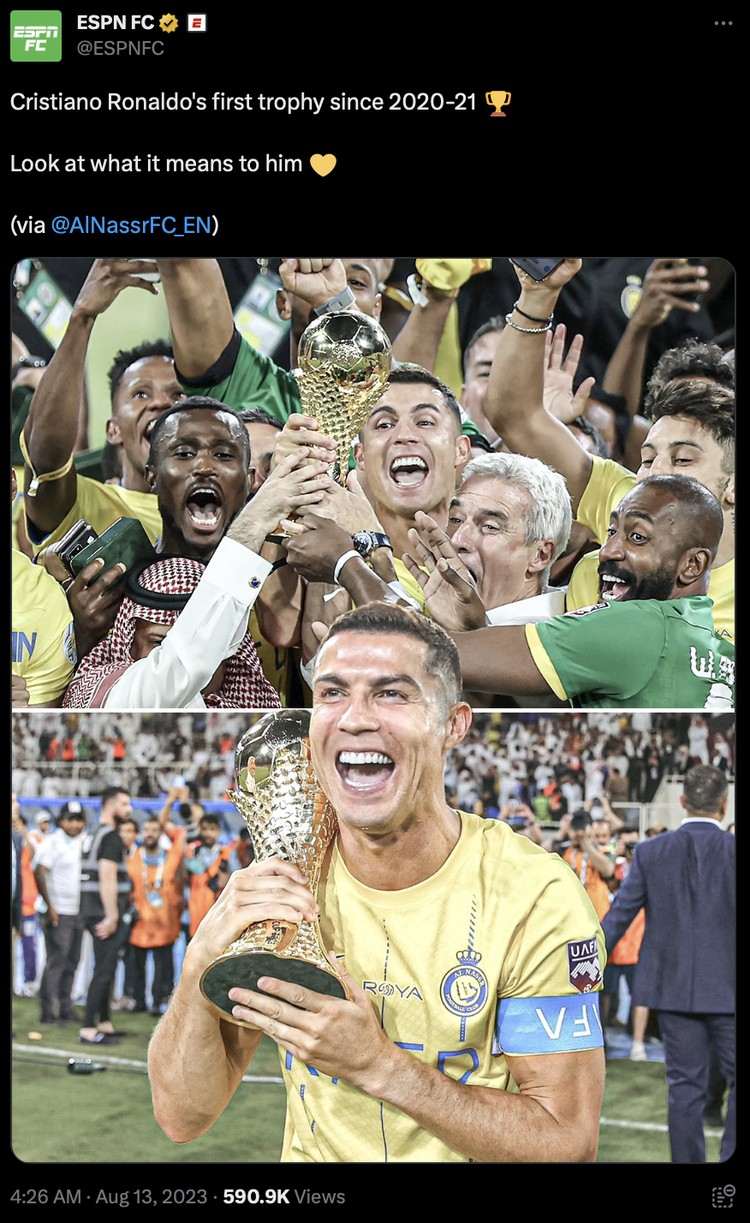 Meme Al Nassr Cristiano Ronaldo juara