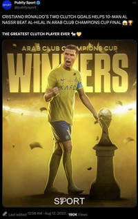 Meme Al Nassr Cristiano Ronaldo juara