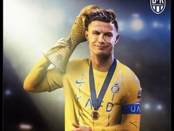 Meme Ronaldo Sumringah Bawa Al Nassr Juara Liga Champions Arab