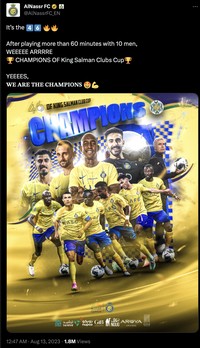 Meme Al Nassr Cristiano Ronaldo juara