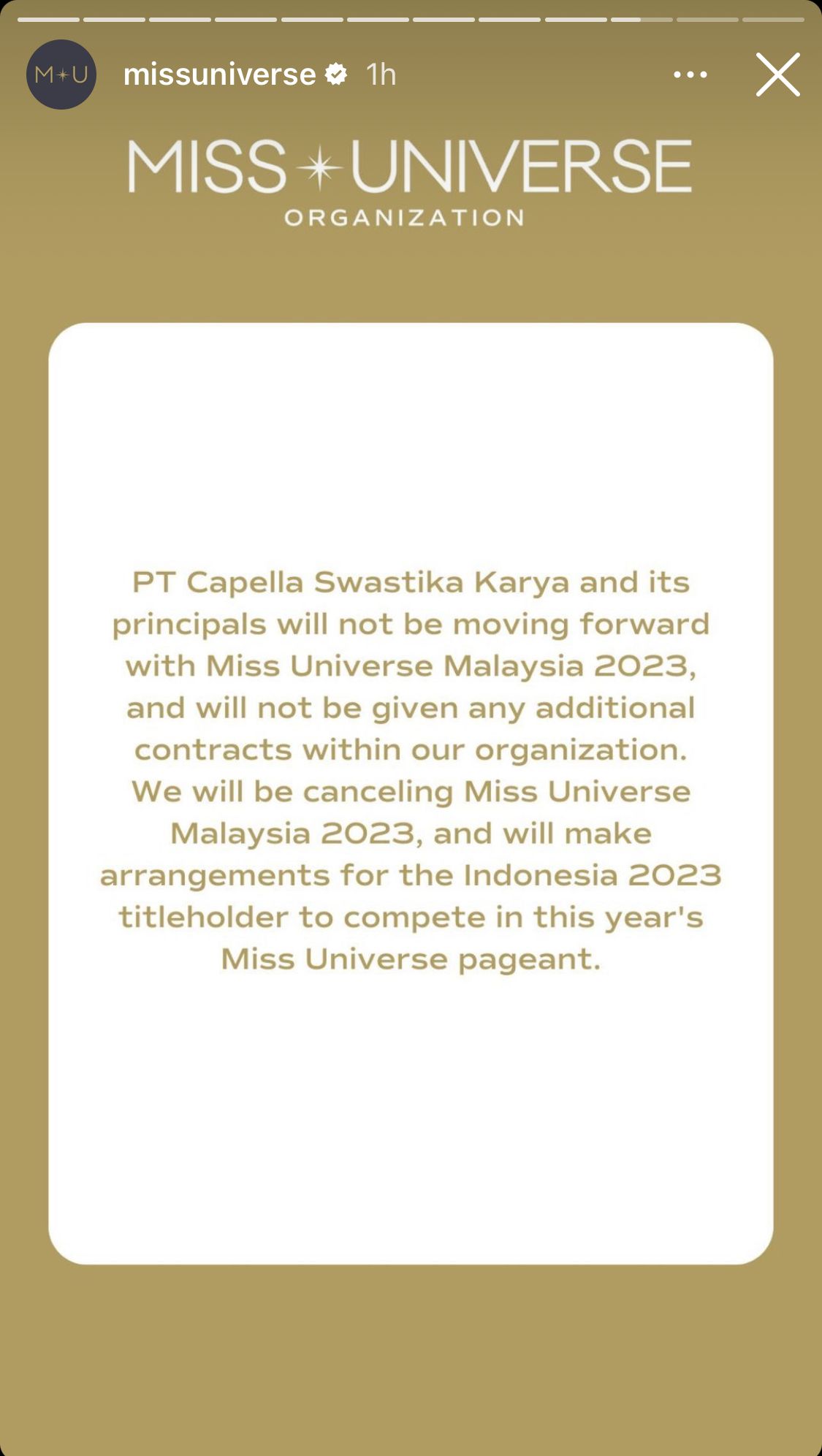 Miss Universe Organization Cabut Lisensi Miss Universe Indonesia Miss Universe Organization Cabut Lisensi Miss Universe Indonesia