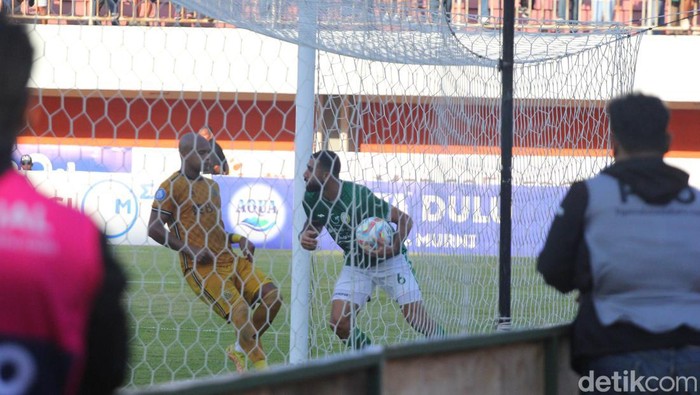 Momen kemenangan perdana PSS Sleman saat melawan Bhayangkara FC di Stadion Maguwoharjo, Minggu (13/8/2023)