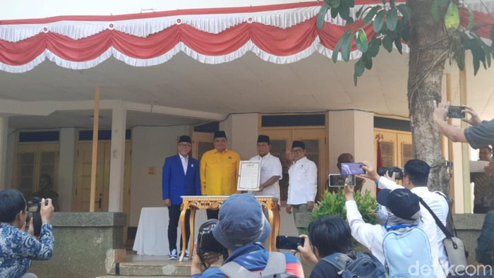 PAN dan Golkar deklarasi dukungan capres ke Prabowo Subianto. (Annisa/detikcom)