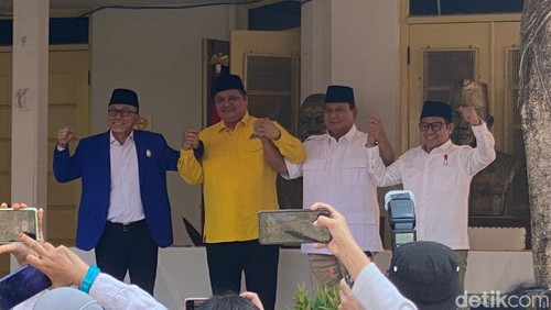 PAN dan Golkar deklarasi dukungan capres ke Prabowo Subianto. (Annisa/detikcom)