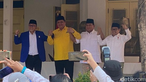 PAN dan Golkar deklarasi dukungan capres ke Prabowo Subianto. (Devi Puspitasari/detikcom)