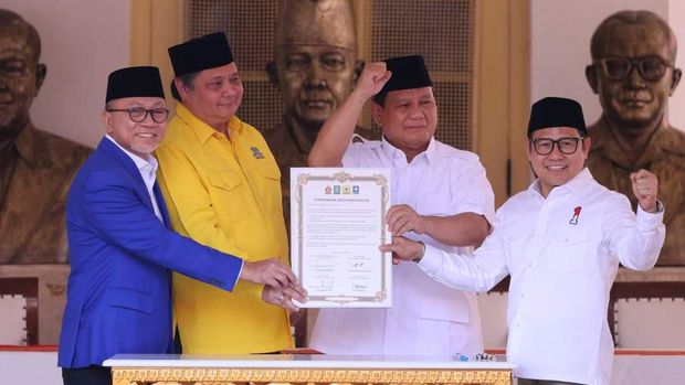 PAN, Golkar dan PKB resmi memberikan dukungan terhadap bakal calon presiden (Bacapres) Prabowo Subianto. (Facebook @prabowo subianto)