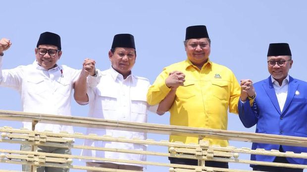 PAN, Golkar dan PKB resmi memberikan dukungan terhadap bakal calon presiden (Bacapres) Prabowo Subianto. (Facebook @prabowo subianto)