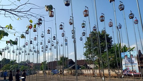 Pelaksanaan Lomba Burung Derkuku Bupati Cup 2023 di Taman Sangkur, Kabupaten Jembrana, Minggu (13/8/2024).