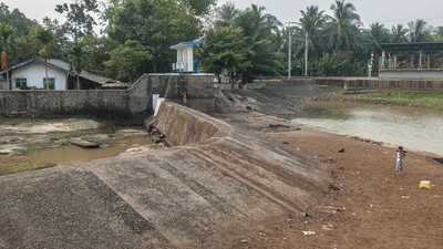 Ngeri, Waduk Cicinta di Lebak Kian Menyusut