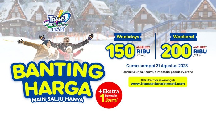 Warga Bekasi, kamu lagi cari tempat liburan anti-mainstream dan punya segudang promo? Trans Snow World Bekasi jawabannya!