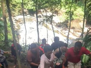 Turis Asal Cimahi Jatuh di Air Terjun Goa Rang Reng Gianyar