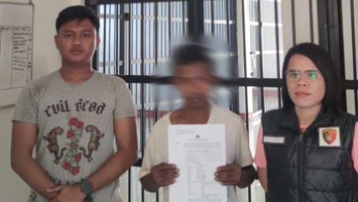 ASM alias A (24), pria yang sehari-hari bekerja di bengkel motor menjadi tersangka pemerkosaan siswi SMP di Manggarai Timur, NTT. (Dok. Humas Polres Manggarai Timur)